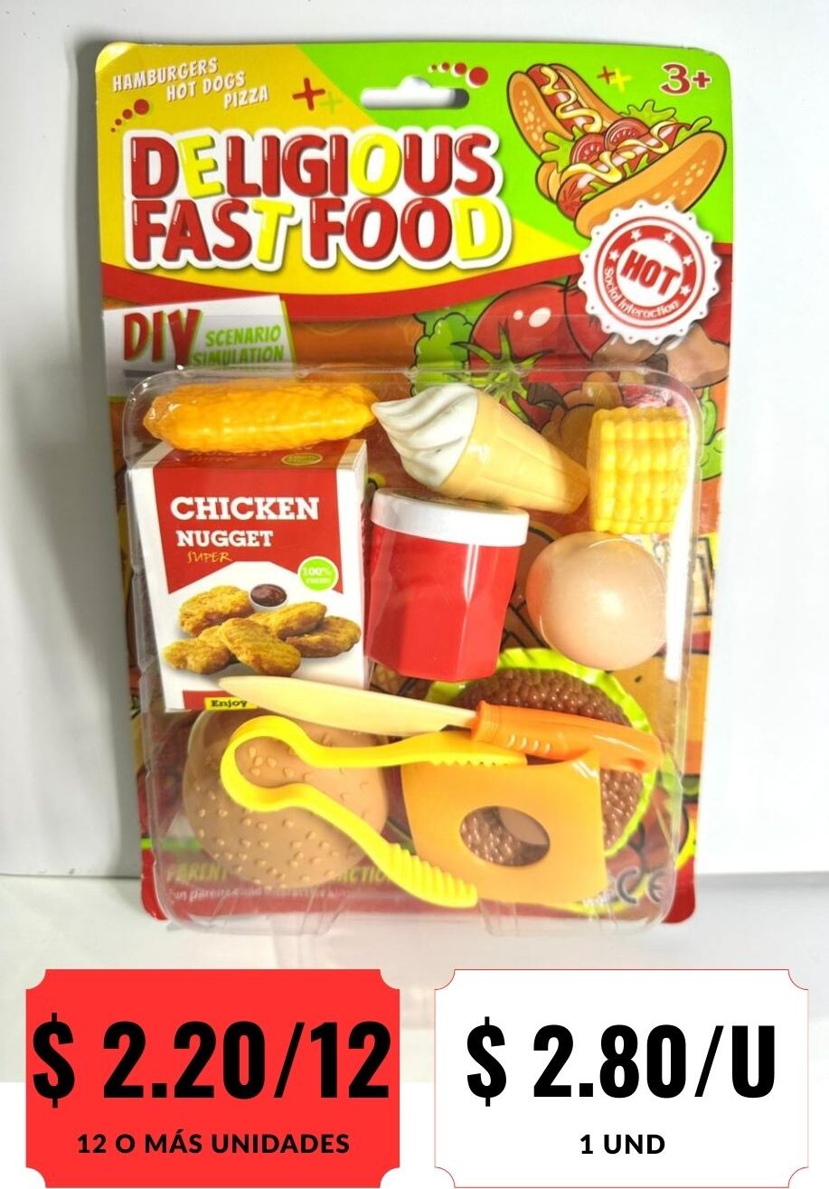Juguete set de comida rapida