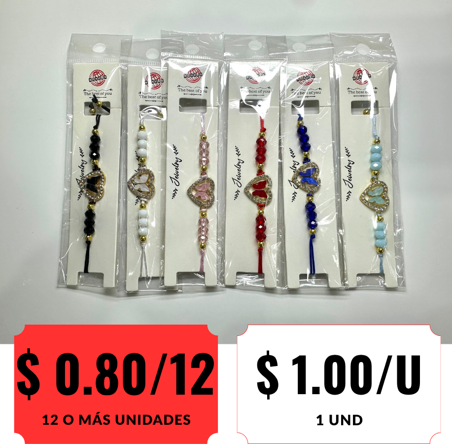 Pulsera Corazón con Mariposa
