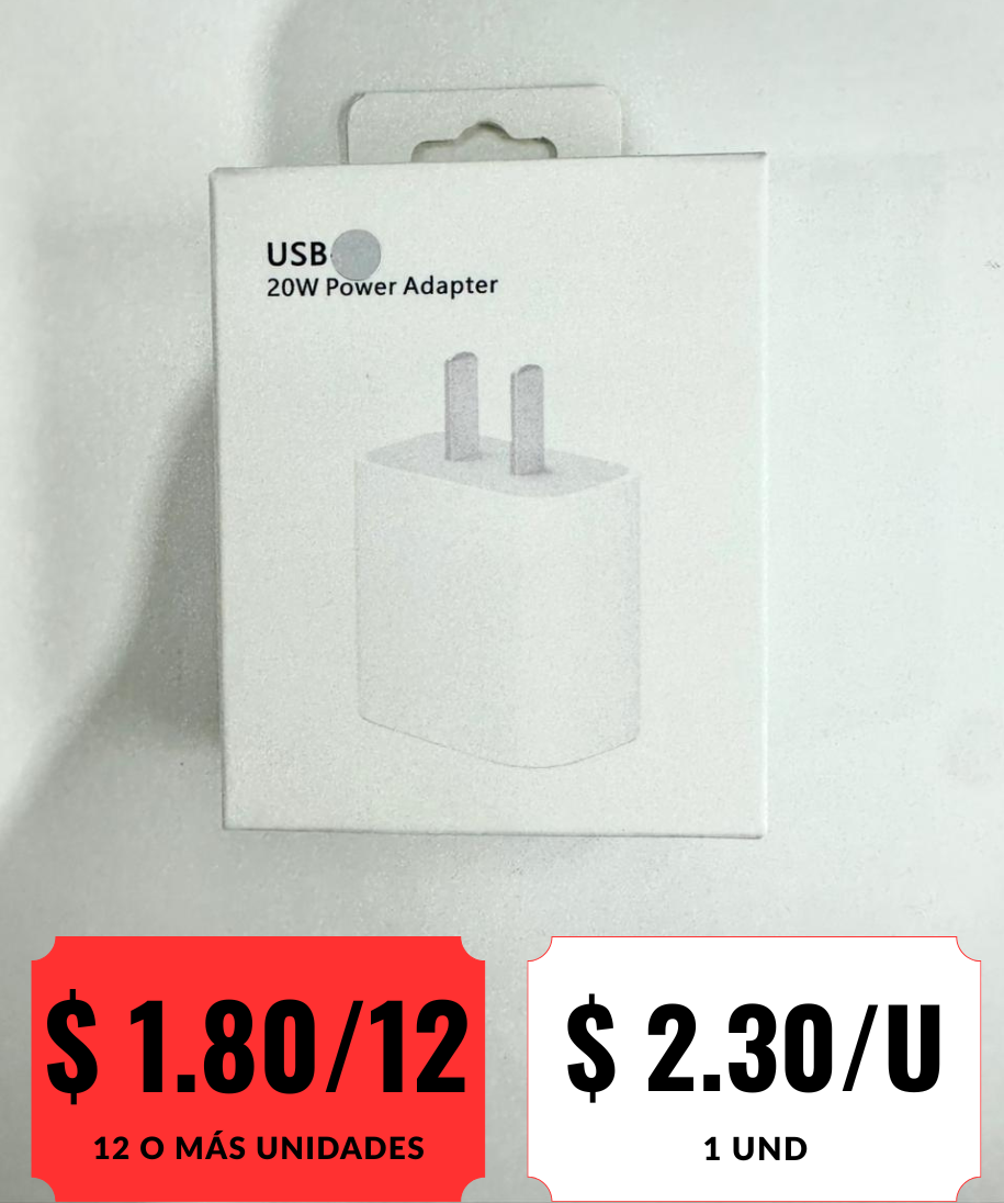 Adaptador de Corriente USB-C de 20W